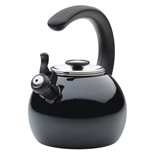 Image 3 of Black for the product Circulon Enamel On Steel Whistling Tea Kettle