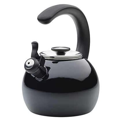 Image 3 of Black for the product Circulon Enamel On Steel Whistling Tea Kettle