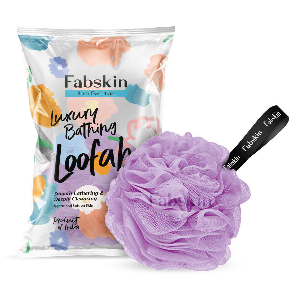 Image 1 of 1 Pc / Pack of 1 for the product Fabskin Luxury Bathing Round Loofah Bath Sponge - Purple