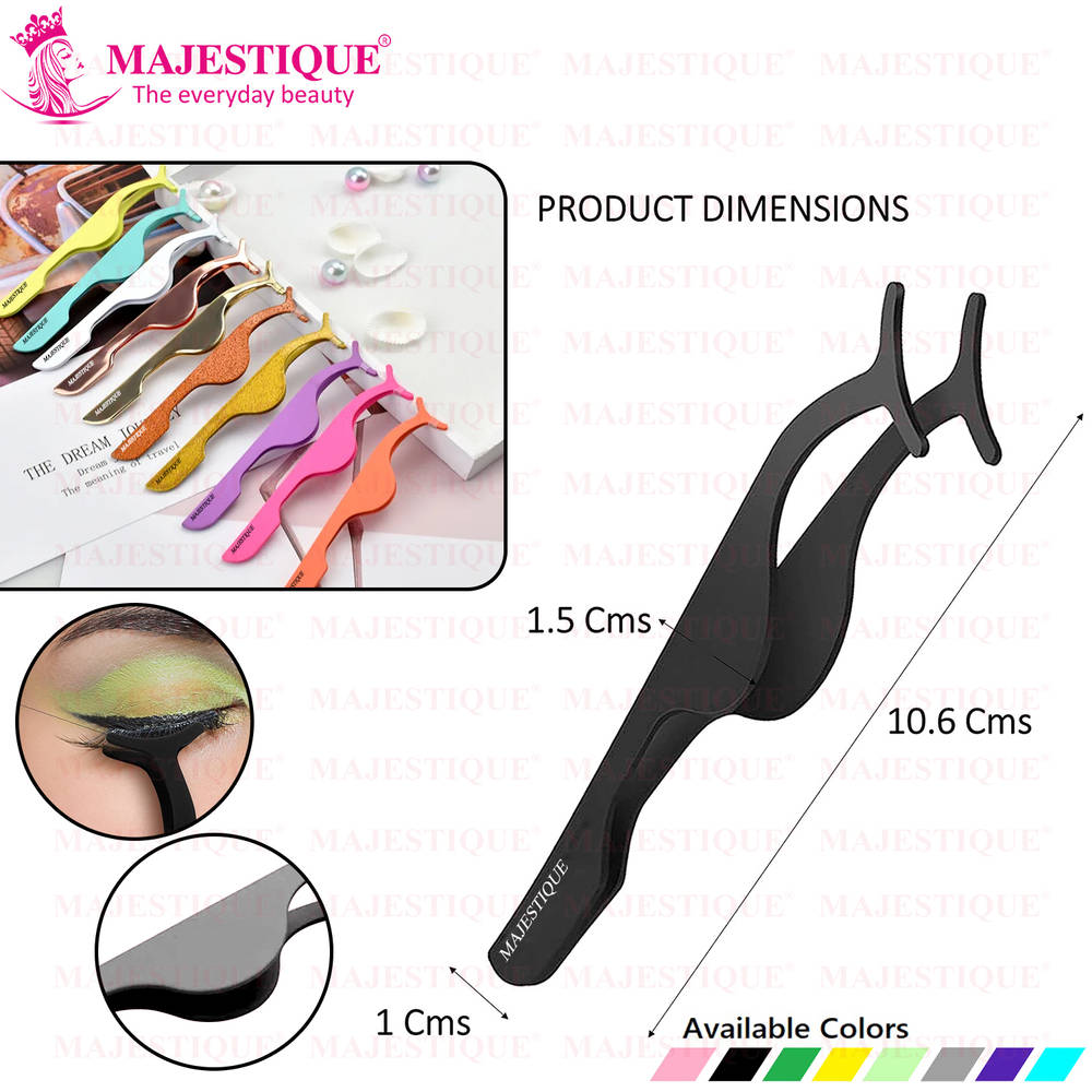 Image 3 of Majestique Stainless Steel False Eyelash Curlers Extension Applicator Remover - Colour May Vary