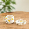 Image 1 of Default Title for the product ExclusiveLane Spring Bloosom Ceramic Tea Cup and Saucer Set 310 ml