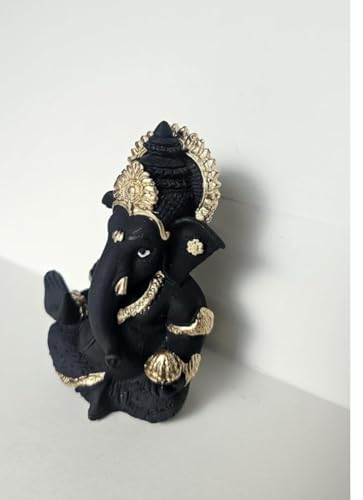 Image 3 of Ganesh Idol for Car Dashboard Small Ganesha Murti Ganpati Idol for Home Decor Puja Lord Ganesh Statue Gift for Office Desk Puja Room (3 Inch)
