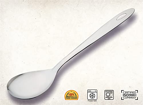 Image 5 of SIGNORA WARE Kitchen Tools Stainless Steel Heavy Gauge Prima Solid Oval Spoon No.2 Set of 2 (Size 21.7 cm)