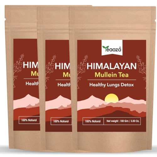 Image 3 of 100 g (Pack Of 3) for the product Teaaza Himalayan Mullein Tea |Lung Detox Tea