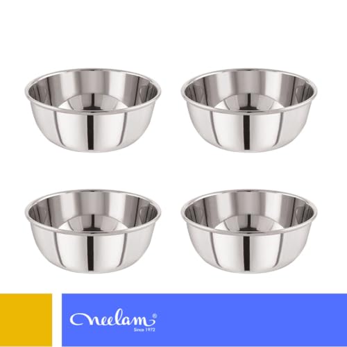 Image 6 of neelam Stainless Steel Bowl 5 Inch 150 ml Set of 4