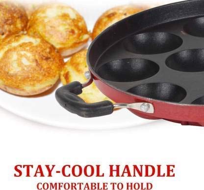 Image 3 of Generic Non-Stick Appam Pan with Lid 12 Cavity