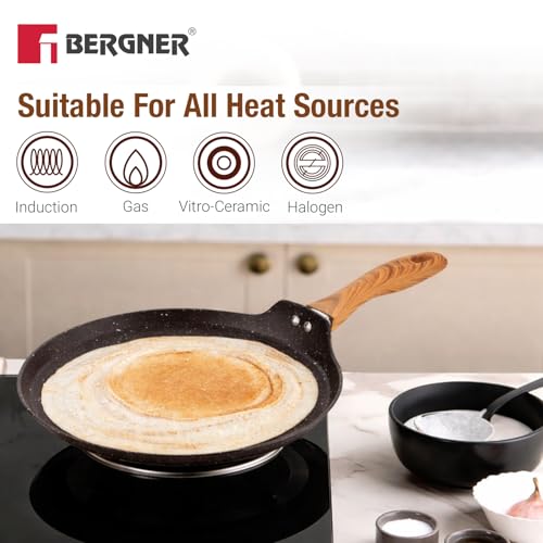 Image 5 of BERGNER Ivory Black Granite Non-Stick 28cm Dosa Tawa