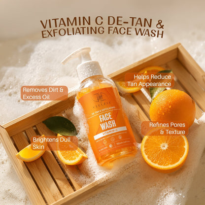 Image 2 of Velleja De-Tan & Exfoliating Face Wash | Vitamin C Tan Removal & Brightening Face Cleanser
