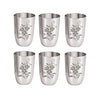 Image 1 of Default Title for the product neelam Stainless Steel 7, 18 Gauge Lazer Etching Glass, 300 ml, Set of 6