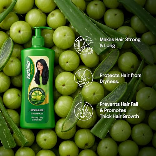 Image 6 of Karthika Dryness Shield Shampoo with Amla, Henna & Aloe Vera 650 ml