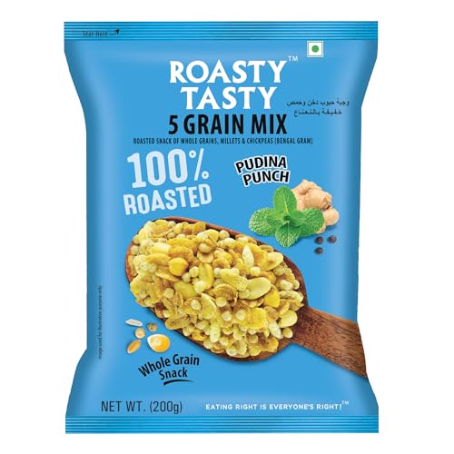 Image 2 of 400 g (Pack of 1) for the product Roasty Tasty 5 Grain Mix Roasted Snack