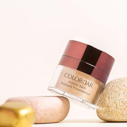 Image 4 of Colorbar Amino Skin Radiant Foundation - Liquid Foundation Makeup - Medium to Full Buildable Coverage Hydrating Foundation - 005 Sand Medium - 0.5 oz