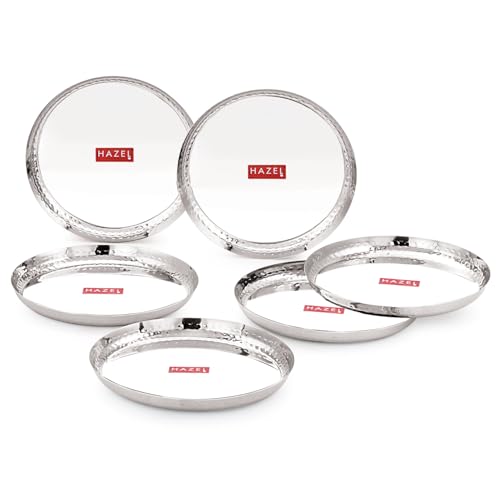 Image 6 of HAZEL Stainless Steel Lunch Plate 25.5cm Set of 6