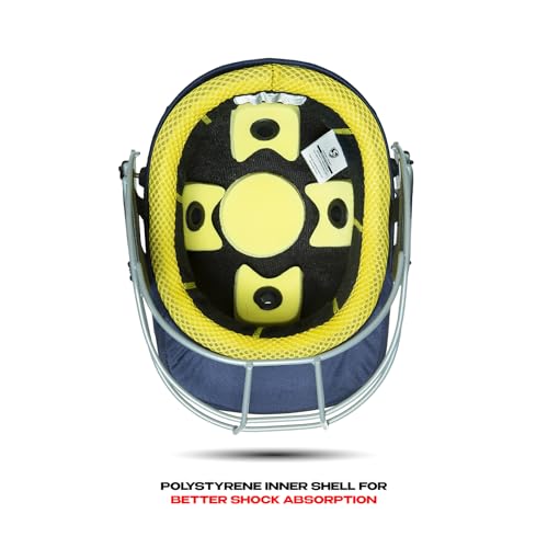 Image 6 of SG BLAZETECH Cricket Helmet | Navy Blue | Size: Medium | Lightweight approx 450g