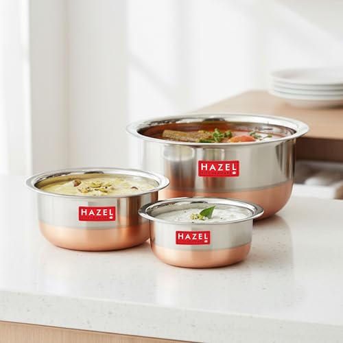 Image 6 of HAZEL Utensils Set for Kitchen | Set of 3 (350 ml, 600 ml & 830 ml)