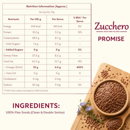 Image 2 of Zucchero Roasted Flaxseed, Unsalted, 200G