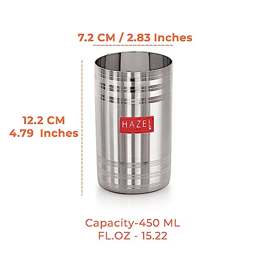 Image 4 of HAZEL Stainless Steel Glass for Drinking Water 450 ML