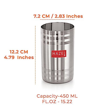 Image 4 of HAZEL Stainless Steel Glass for Drinking Water 450 ML