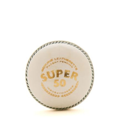 Image 1 of Default Title for the product SG Super 50 Cricket Ball, Alum Tanned Leather, 200mm, White