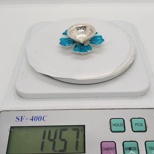 Image 5 of Dista Silvers Silver Fancy Diya Flower Pattern Blue 26.83g