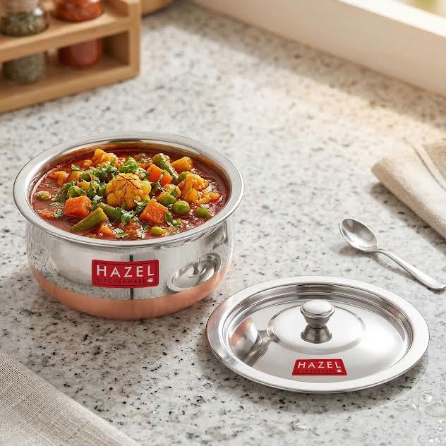 Image 1 of Default Title for the product HAZEL Copper Bottom Handi Small 850 ml with Lid