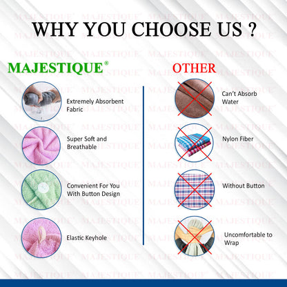Image 4 of Majestique Hair Towel Wrap - Colour May Vary