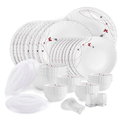 Image 1 of Default Title for the product Cello Opalware Dazzle Series Lush Fiesta Dinner Set, 49Pcs