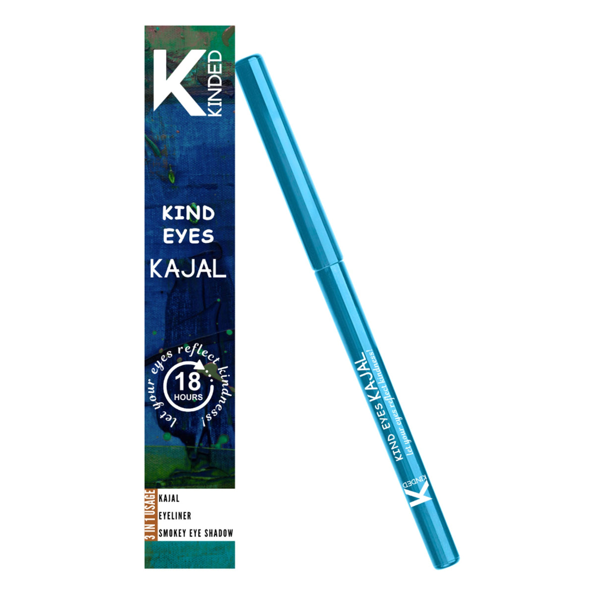 Image 3 of KINDED Kind Eyes Kajal 3 In 1 Kohl Kajal Eye Liner Smokey Eye Shadow - 03 Treasured Turquoise