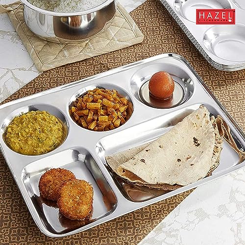 Image 7 of HAZEL Stainless Steel Compartment Mess Plate Set of 1