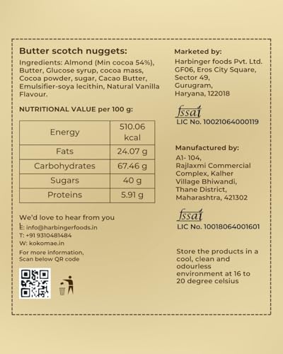 Image 2 of KOKOMAE Butterscotch Nugget Dragées 50g × 3