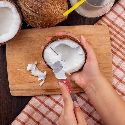 Image 7 of HAZEL Stainless Steel Coconut Grater Manual Wooden Handle