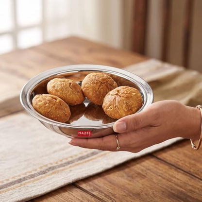 Image 15 of HAZEL Stainless Steel Snack Bowl/Plate Set