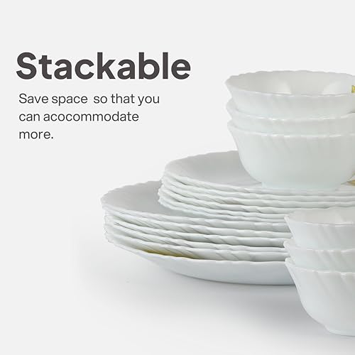 Image 6 of Cello Opalware Dazzle Series Autumn Leaf 18-Piece Dinner Set