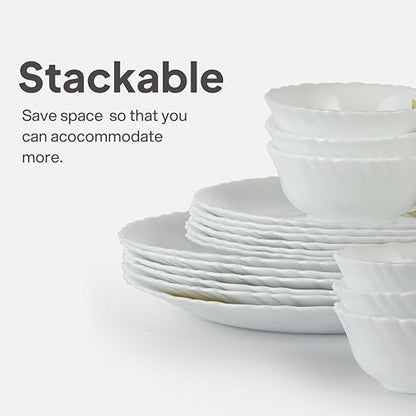 Image 6 of Cello Opalware Dazzle Series Autumn Leaf 18-Piece Dinner Set