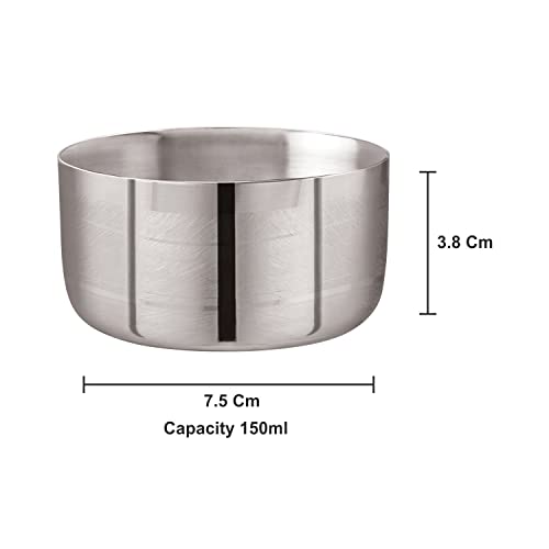 Image 4 of neelam Stainless Steel Diamond Touch Sadi Vati 150 ml Set of 12