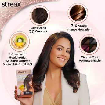 Image 7 of Streax Gel No Ammonia 100% Grey Coverage Hair Color - Burgundy