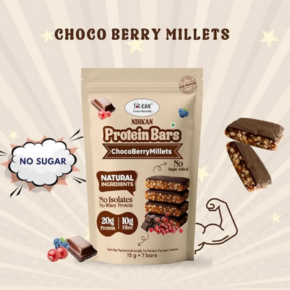 Image 5 of NIHKAN Choco Berry Millets Protein Mini Bars