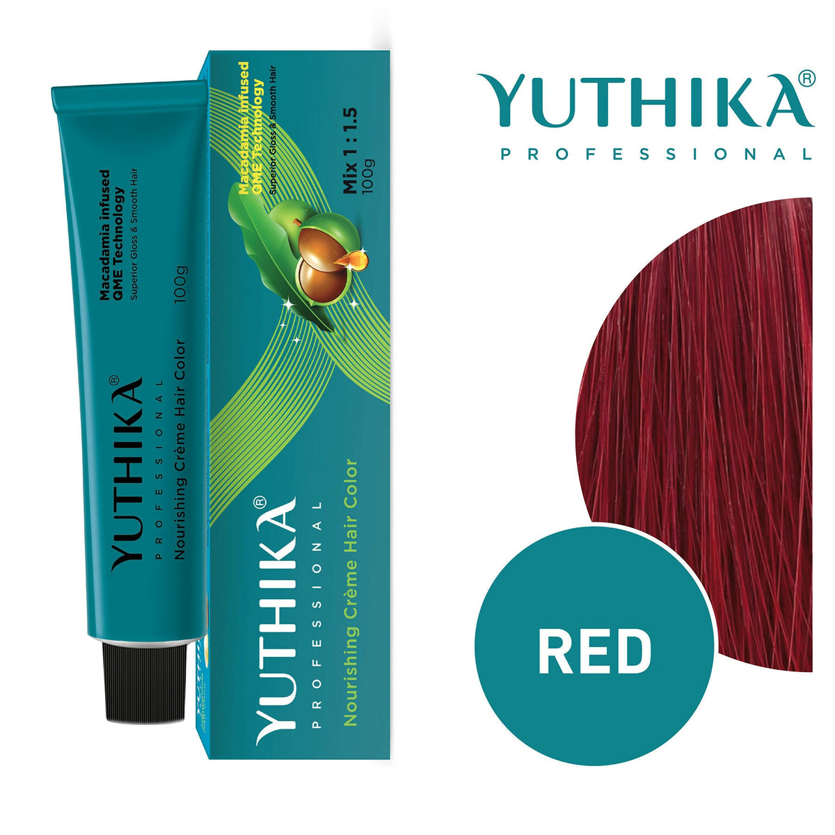 Image 2 of Yuthika Professional Creme Hair Colour - Red