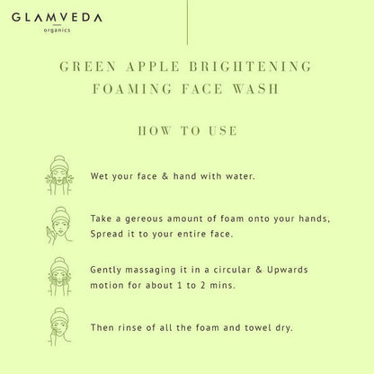 Image 5 of Glamveda Green Apple Brightening Foaming Face Wash