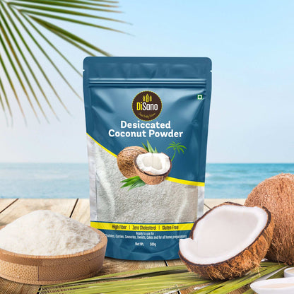 Image 2 of Disano Desiccated Coconut Powder, No added Sugar or Flavour, 500g