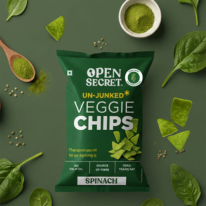 Image 2 of Open Secret Spinach Chips | Healthy Snacks, 0% Palm Oil, Contains Protein and Vegetables | Guilt Free