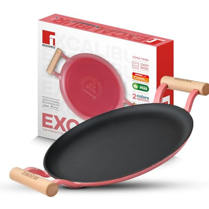 Image 1 of Default Title for the product BERGNER Excalibur Lightweight Cast Iron Dosa Tawa 28cm