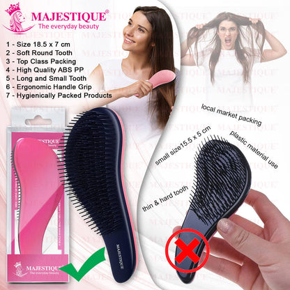 Image 8 of Majestique Wide Curve Detangling Hair Brush