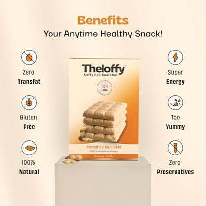 Image 5 of THELOFFY Premium Peanut Butter Chikki | Gajak | So Soft Chikki | Groundnut Brittle | Indian Sweets & Snacks | Kadalai Mittai - 100g (Pack of 5)