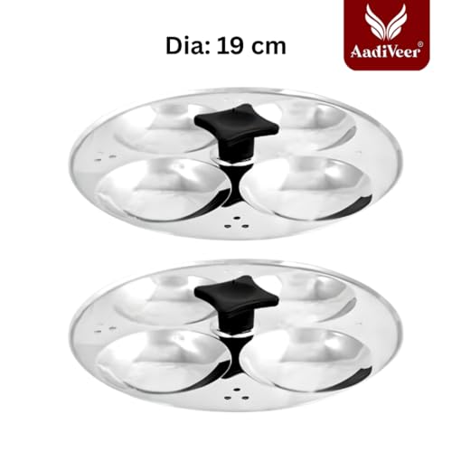 Image 3 of Premium Stainless Steel Idli Maker 2 Plates, Makes 8 Soft Idlies | Induction & Gas Stove Compatible Idli Steamer | Durable, Easy-Clean Idly Cooker for Healthy South Indian Breakfast
