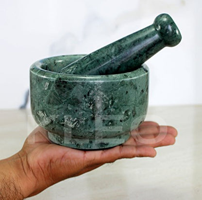 Image 7 of KLEO Natural Stoneware Mortar and Pestle Set 5-Inch Width