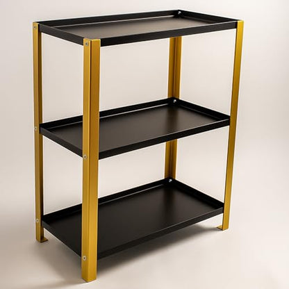 Image 5 of Spillbox 3 Tier Spice Rack for Kitchen Space Saving Countertop Storage Racks Cosmetics Organizer Kitchen Shelf Bathroom Organizer Stand Multipurpose Tiered Shelves