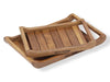 Image 1 of Default Title for the product Vesta Homes Set of 2 Gravitas Acacia Wood Rectangular Serving Tray 33 x 22 cm; 25 x 18 cm