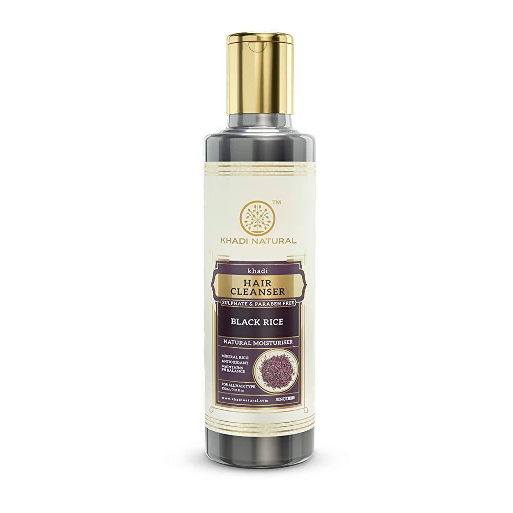 Image 1 of 210 ml for the product Khadi Natural Black Rice Hair Cleanser