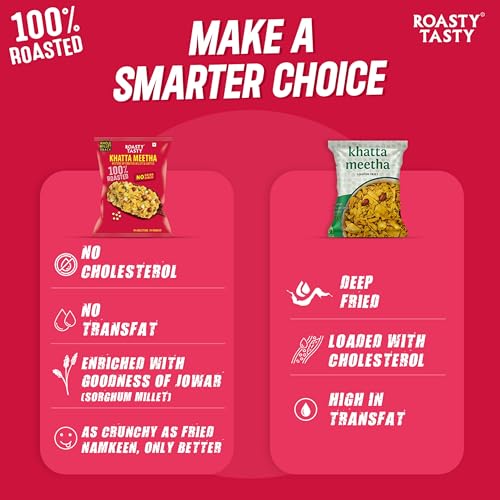 Image 6 of Roasty Tasty Khatta Meetha Roasted Millet Namkeen Snack 200gm